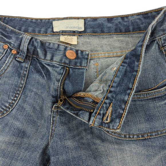 EUC Maurices blue Jeans Cotton Blend Low Rise Womens Size 9 Acid Wash Pockets - Picture 9 of 10